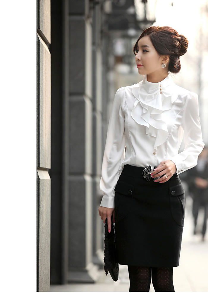 elegant white evening blouses