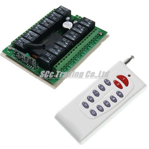12V 12CH Wireless Relay Module&Wireless Remote Control Kit From Steph7y
