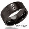 Klassieke Black Tungsten Ringen Cross Laser Rings Wedding Bands voor Mannen Comfort Fit