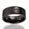 Klassieke Black Tungsten Ringen Cross Laser Rings Wedding Bands voor Mannen Comfort Fit