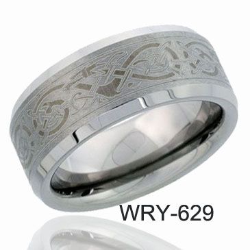 TUNGSTEN RING Tungsten Carbide Celtic Dragon Laser Rings