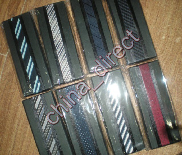 Luxury Silk Tie Set Silk Slips Hanky ​​Manschettknappar Handgjorda Neck Slips Slips med låda 10 Sats / # 1942