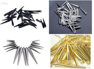 free shopping new 2000pcs CCP Basketball Wives Earrings Spikes Beads Golden Spikes High Quality Mix colors