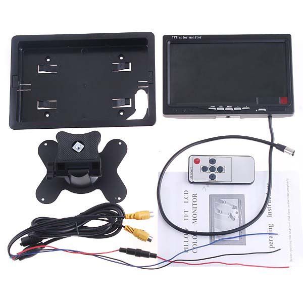 12V24V Car Rear View Kit 18 LED Reversing Backup Camera 7quot LCD Monitor for Bus Truck 20m video Cable4922424