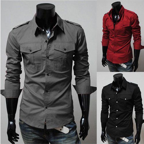 Cheap Mens Shirts Men Dress Shirt Men Fashion Shirt Men Long Sleeve ...