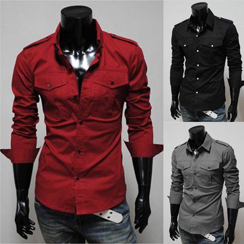 Cheap Mens Shirts Men Dress Shirt Men Fashion Shirt Men Long Sleeve ...