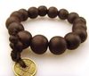 Good wood bracelets Sandalwood with old coins rosary prayer beads religious bracelets 50pcs/lot