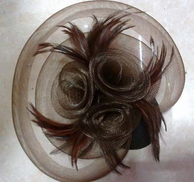 Перо волос сетки шляпа чародей клип цветок свадьба чародей 20 шт./лот#1952