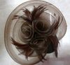 Fjäder hår mesh hatt Fascinator Clip Flower Wedding Party Fascinator 20pcs / Lot # 1952