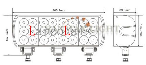 72W 14Quot 5000ルーメン12V 24V LED洪水ワークライトバーカートラックATV SUV2892789