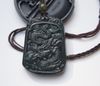 Natural black jade Amulet Pendant (Dragons).2012 is the Year of the Dragon.