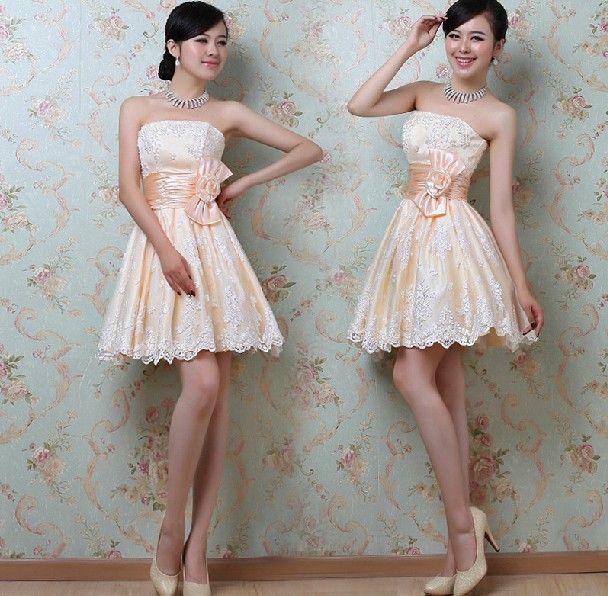 Bra Bridesmaids Short Design Korean  Wedding  Dress  Evening 