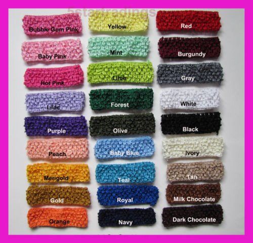 120pcs/lot Crochet headband waffle headband for baby 1.5 inch