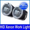 2pcs 55W 5" HID XENON WORK LIGHT SPOT BEAM HEAD LAMP VEHICLE BULB SUV ATV TRUCK W/BUILT IN BALLASTS