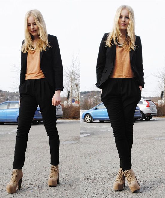 lace up ankle boot outfits