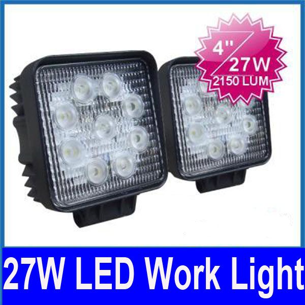 4quot 27W 9LED3W Çalışma Işığı Offroad SUV ATV 4WD 4x4 Spot Taşkın Işı 2150LM 932V Jeep Kamyon Sürüş Sis Lambası HIG7083216