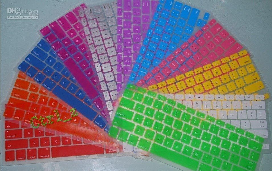 Wholesale - Laptop Silicone KeyBoard Case Protector Cover skin For MacBook waterproof dustproof 12 c