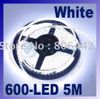 5M 3528 SMD LED Strip Cool Vit Varm Vit Blå Röd Gul Grön Flexibel Nonwaterproof 600 LED Super Ljus