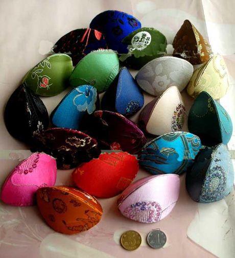 

Craft Seashell Small Jewelry Storage Box Rustic Ring Gift Box Chinese style Silk Brocade Colorful Packaging Case 210pcs/lot