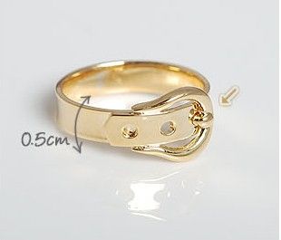 The most popular mixed color gold & silver belt belt buckle ring 100pcs