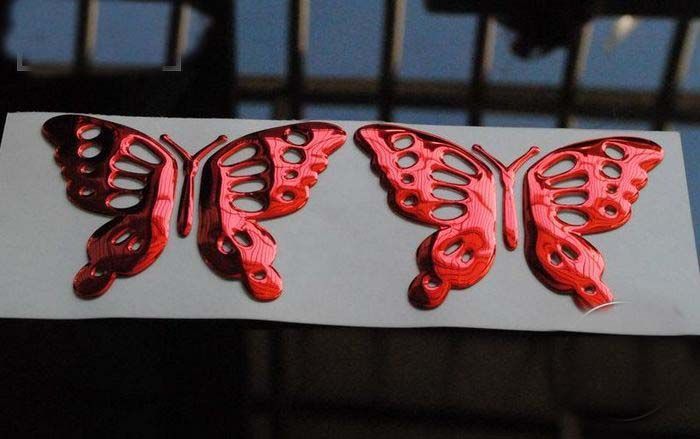 3D PVC Butterfly Auto Venster Sticker Decals Embleem Mix Kleur Bumper Srickers