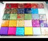 Cotton Filled Decoratel Fashion Armband Sieraden Geschenkdoos Display Box Opbergcase Zijde Brocade Kartonnen Craft Packaging Boxes 25pcs / lot