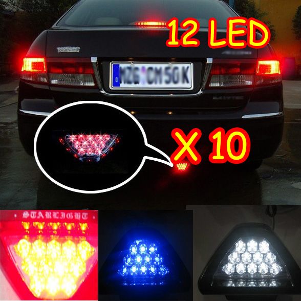 10*Brand New 12 LED Rear Brake Lamp / Brake Light Flashing Strobe For All Car Vehicles Emergency