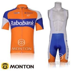 2012 Rabobank 팀 오렌지 사이클링 마모 짧은 슬리브 사이클링 저지 턱받이 짧은 세트 크기 XS4XL R0052892305