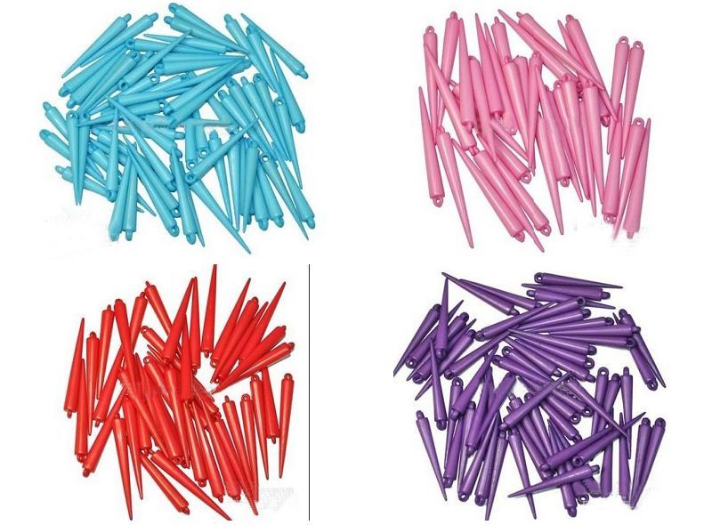 Lägsta pris 100pcs CCP Basketball Wives Örhängen Spikes Pärlor Mix Colors 30mm