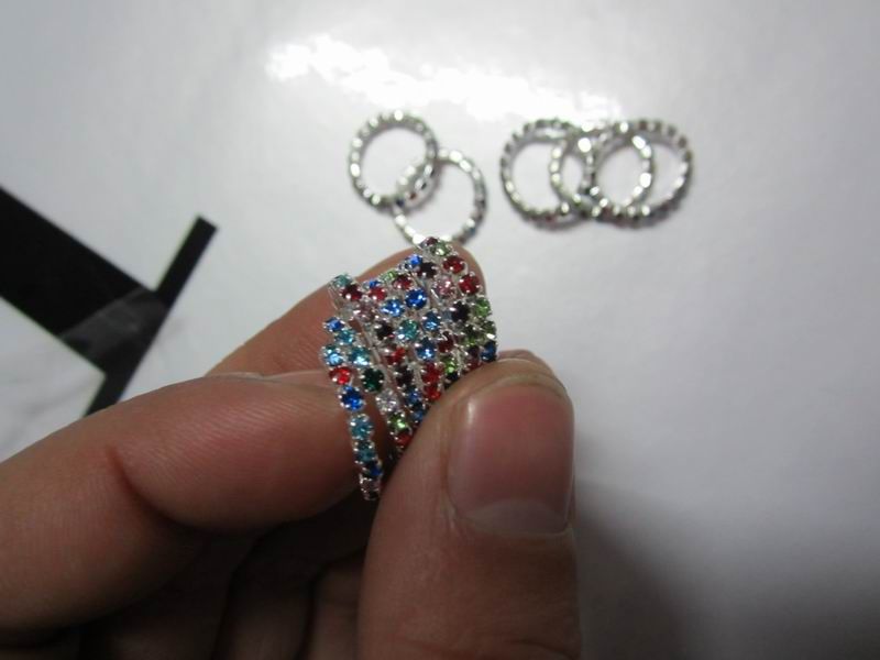 Anel de dedo do pé de strass 12 cores pedras misturadas joias para pés blingbling3428217