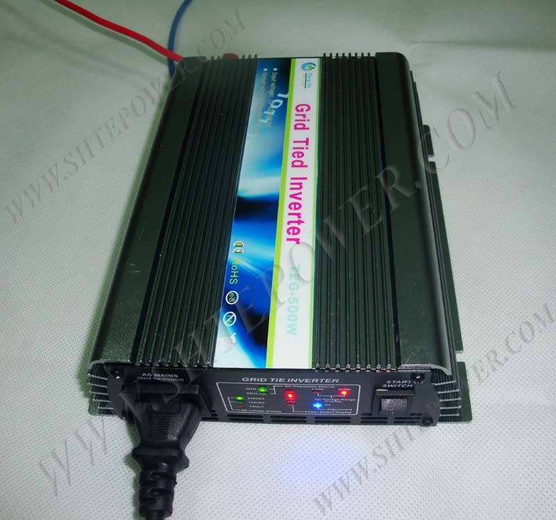 500w On Grid Tie Solar Power Inverter, DC 24v/36v/48v to AC 220V, 230V, 240V 190-260v