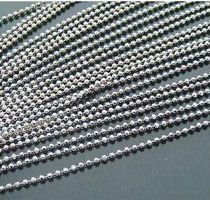 100pcs common dog tag ball chain necklaces 2 4mm55cm bead ball stainless bead chain tb1 free on Sale