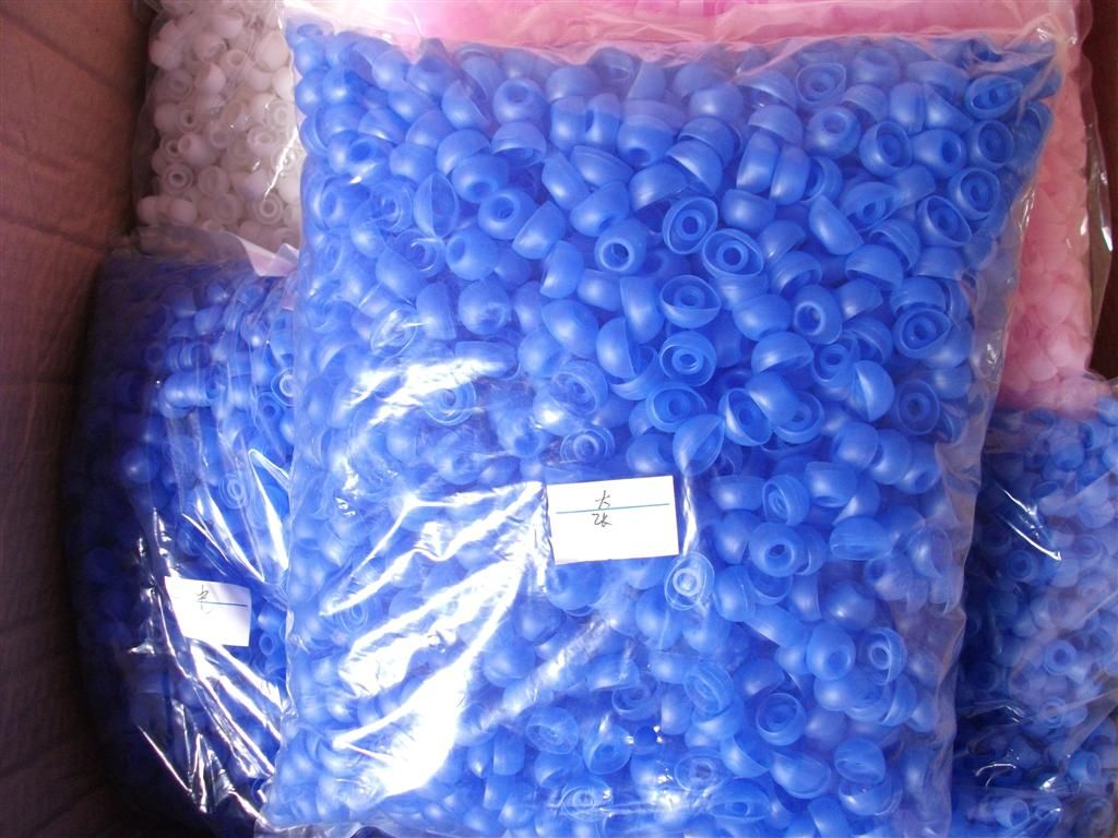 Blue Silicone earbud tips ,earbud covers 1000pcs/bag