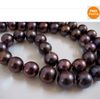 New Fine pearl jewellry 18' 9-10mm Black Purple Akoya Pearls Necklace 925S