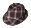 Adulto Fedora Chapéus grade Fedoras TAMPÃO femininas verificado Chapéus Caps Vermelho Roxo Colors Mix