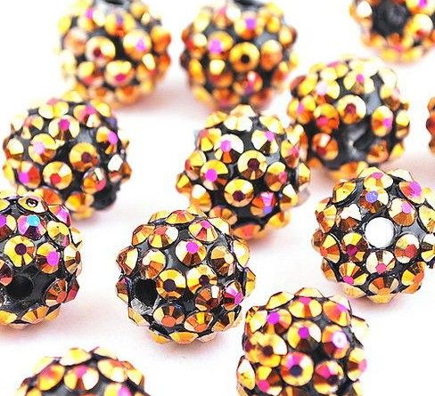 10MM 12MM 14MM 16MM كرة السلة زوجات أقراط DIY الخرز فاصل الراتنج 1200PCS