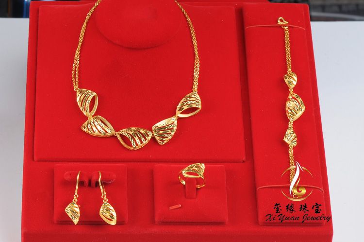 China Fine Gold Jewelry Set Genuine 24 