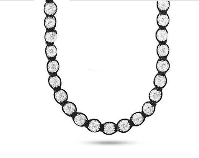 50 Disco Ball Bead Necklace Iced Out 