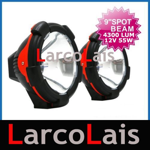 2pcs 9 inch 9" 12V 55W HID Xenon Driving Offroad Work Spot Flood Lights for SUV JEEP 4X4 4WD