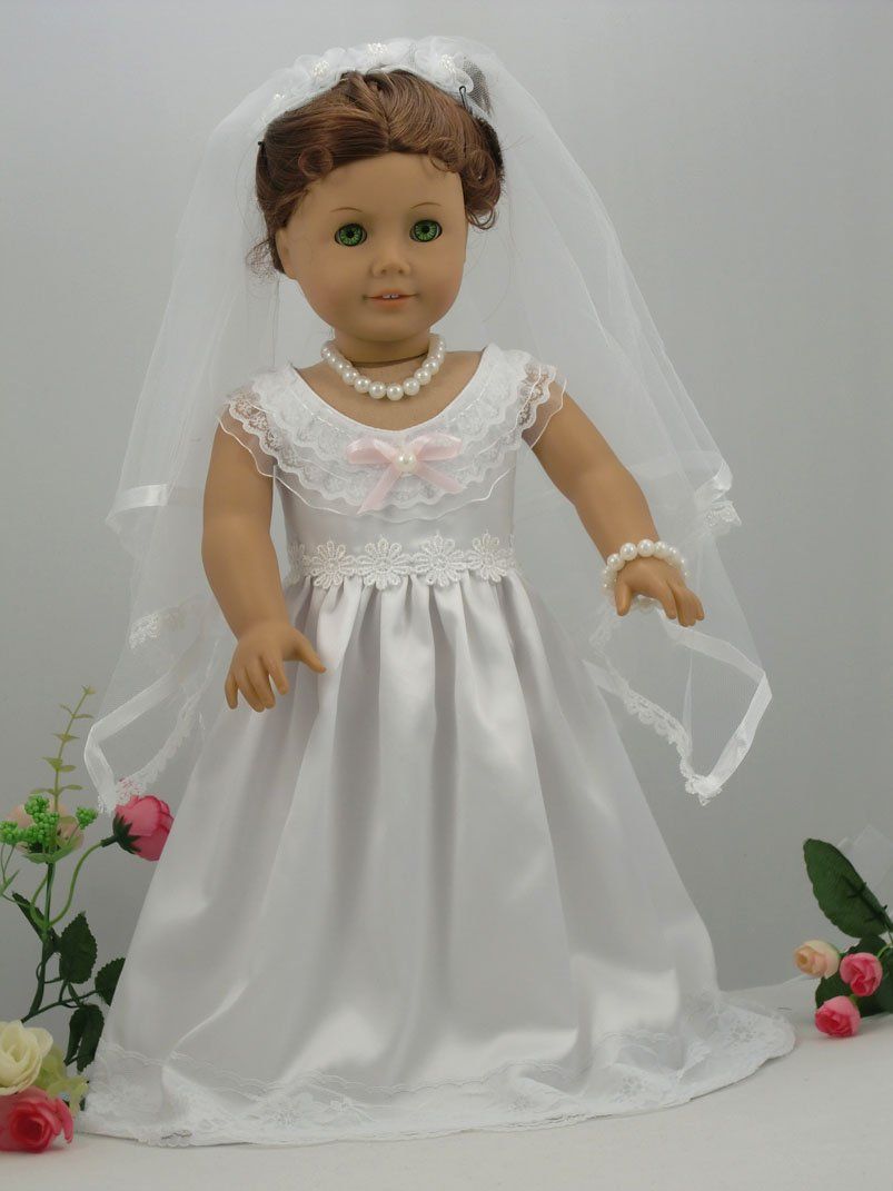 wedding dress for american girl doll