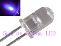 5mm Yuvarlak UV Ultra Violet 400nm Ledler parlak uzun ömürlü