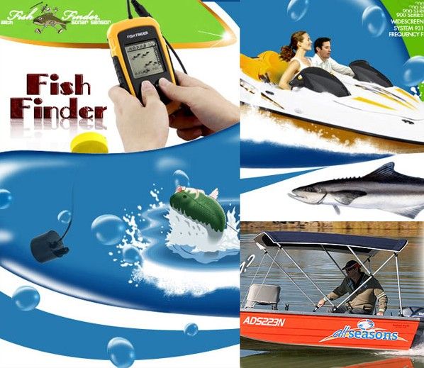 Other Aquarium & Fish Online Sale Portable 100m Boat Sensor Fish Finder