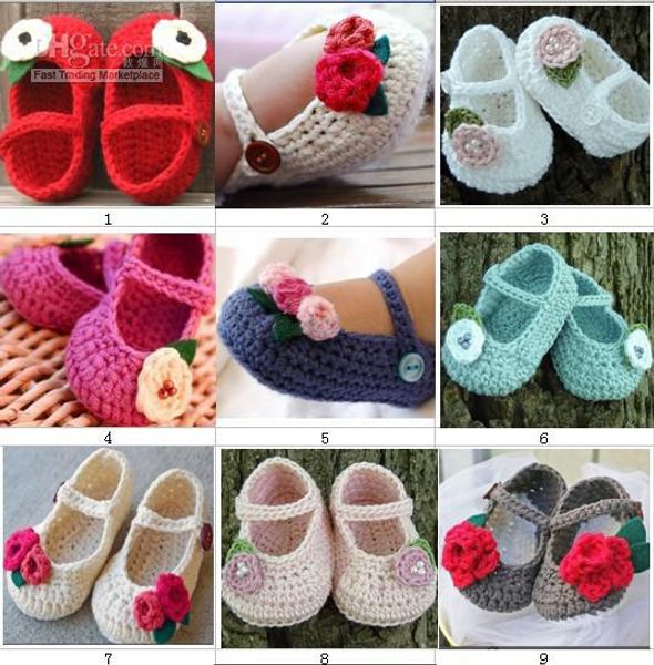 

хлопок крючком ручной работы Детская обувь! Дети 0-24 месяцев мягкая обувь! (10pcs) ccx42