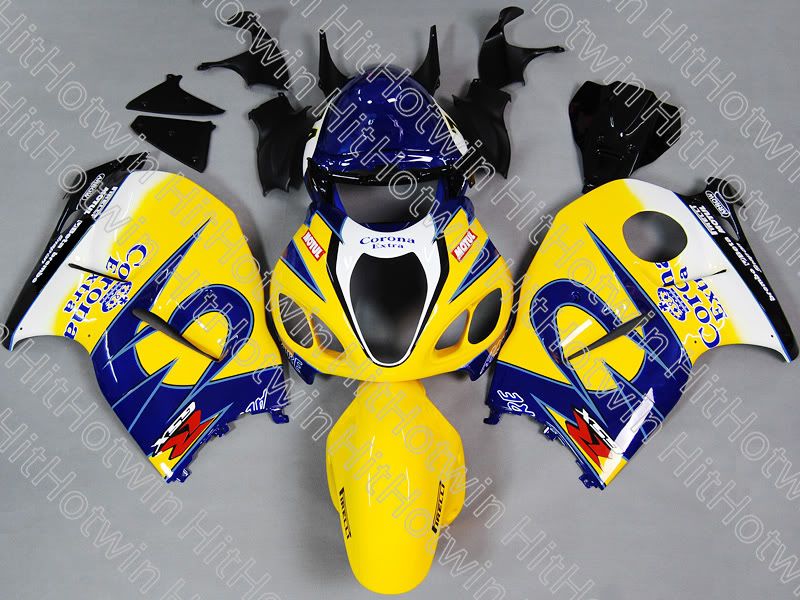 Carenatura stampi ad iniezione SUZUKI GSX1300R GSX-R1300 hayabusa 1996 - 2007 GSXR 1300 96 - 07 Giallo/blu