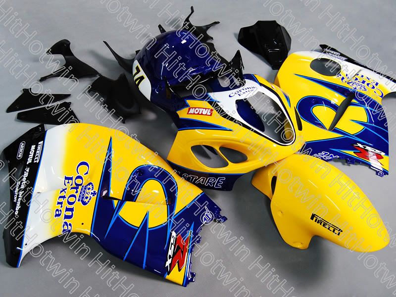 Carenado de inyección para SUZUKI GSX1300R GSX-R1300 hayabusa 1996 - 2007 GSXR 1300 96 - 07 Amarillo/ azul