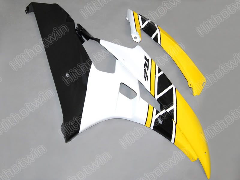 2006 2007 için Sarı Beyaz ABS Fairings YZF R6 YZFR6 06 07 YZFR 6 YZF-R6 Full Faceing kiti gövdesi