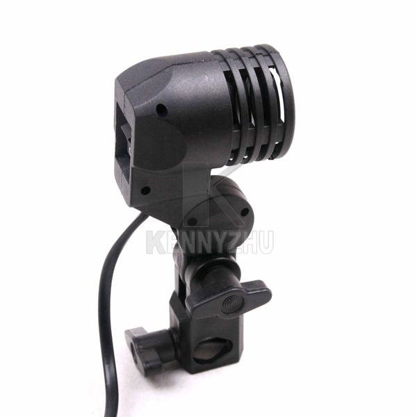 Enkellampa Bulbhållare E27 AC-socket Slave Flash Swivel Bracket Light Mount EU-kontakt