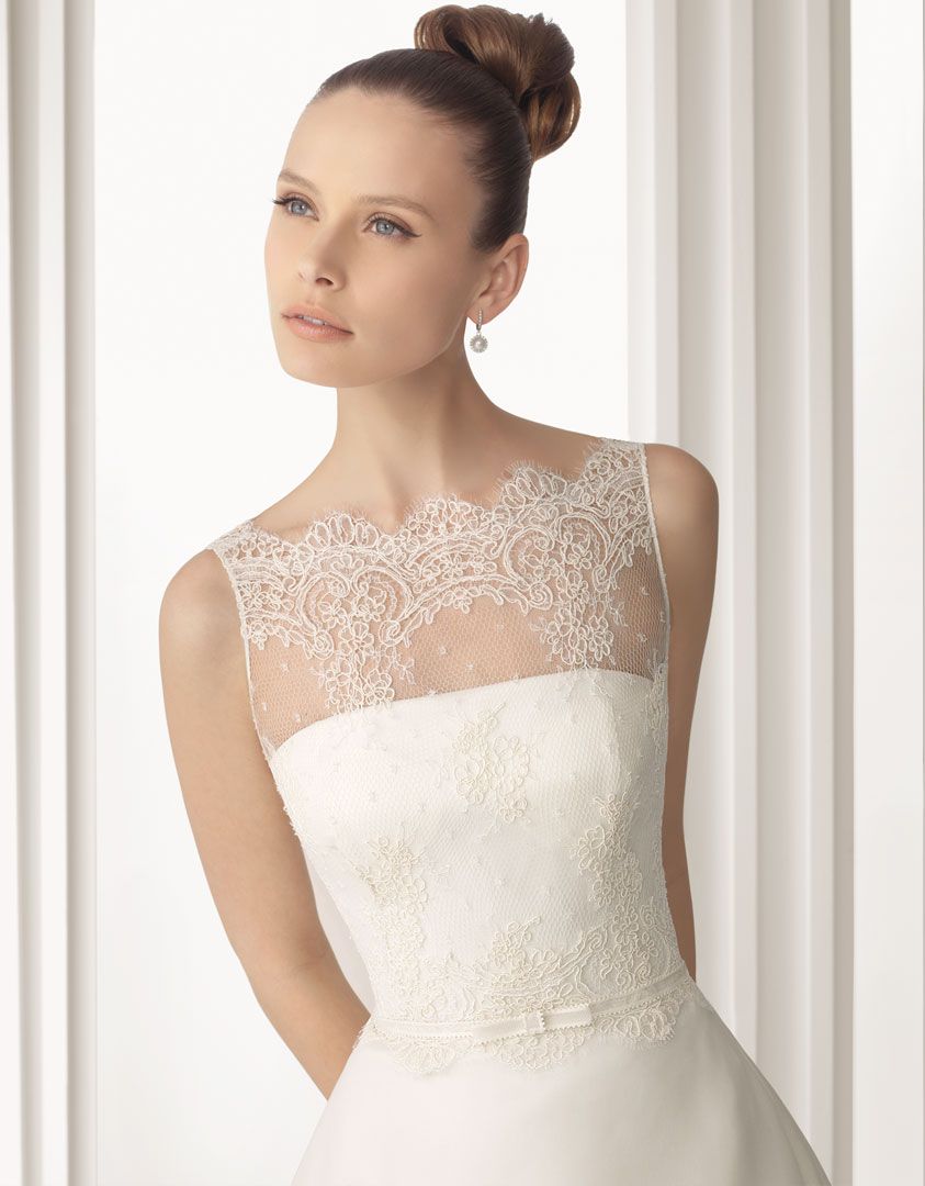 Designer 2012 New Ivory Wedding Dresses Sheer Lace Bowsknot Court ...