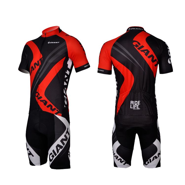 HOT GIANT Red Outdoor Cycling Bike Jersey + shorts Bicycle S - 3XL