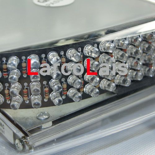 240 LED bil tak flash strob magneter nöd EMS ljus skal blinkande ljus 240led Amber White